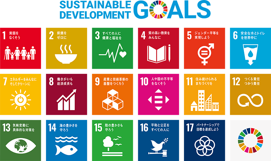 福山商事は、企業活動を通じて、社会課題の解決に取り組み、SDGs達成のために貢献しています。